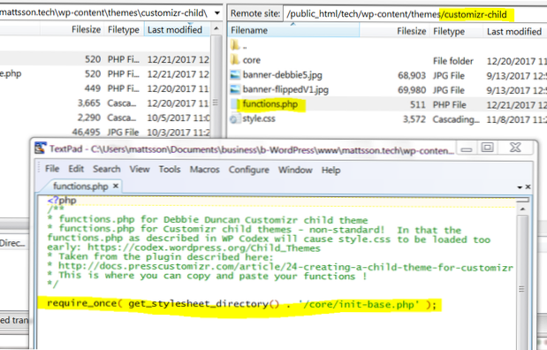How can I override a require() used in functions.php of parent theme to my child theme