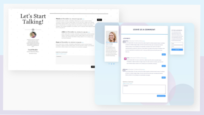How can I style the Comment Section of a blog post