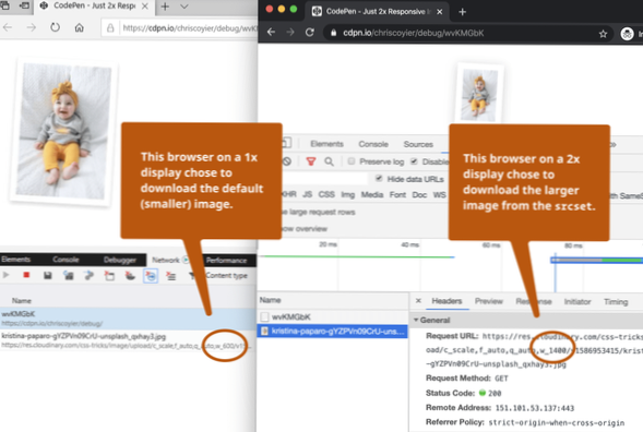 Hvordan kan du begrense srcset på en enkelt type side?