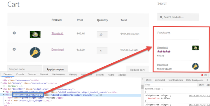 how do i remove a woo-commerce widget?
