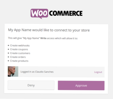 Come autenticare l'endpoint API personalizzato in WooCommerce