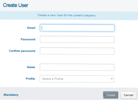 Sådan oprettes en side til brugeren?