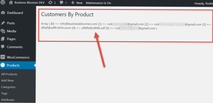 How to get users data from wordpress woocomerce database to display