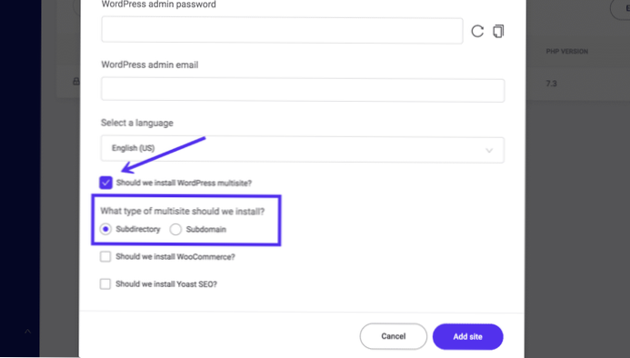 Comment savoir si un site utilise Multisite?