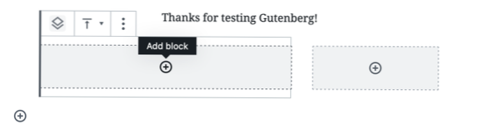 How to make 2/3 width column in Gutenberg