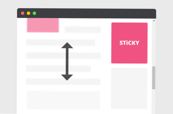 Come far fluttuare la barra laterale a destra e il contenuto del sito a sinistra