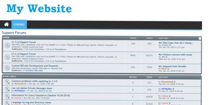 So öffnen Sie ein phpBB-Forum auf derselben Website wie die Unterseite [geschlossen]