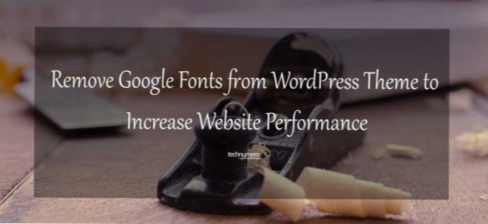 Jak odstranit písmo Google z WordPressu pouze pro jednu stránku?