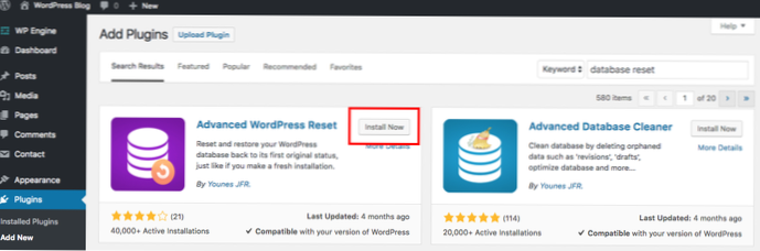Hur man återställer WP-plugin?