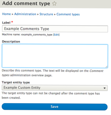 How to save new comment as custom comment type?