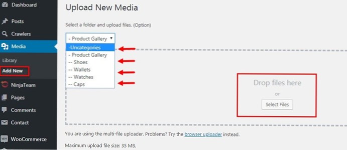 How to upload media to a specific folder without a plugin in Wordpress?