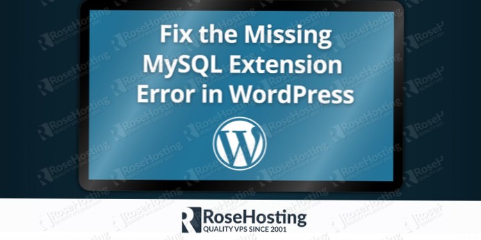 I am facing this error Your PHP installation appears to be missing the MySQL extension which is required by WordPress