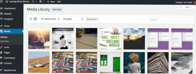 Imagini ascunse din galeria wordpress