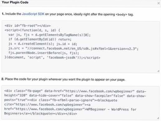 Fügen Sie das Facebook-JavaScript-SDK in WordPress ein