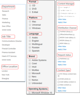 Inclusiv taxonomia în căutări