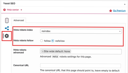 Noindex-innlegg fra visse forfattere i Wordpress