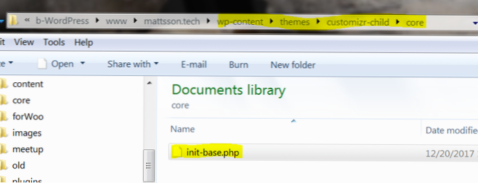 Overide plugin files from child theme (/inc/ ) folder