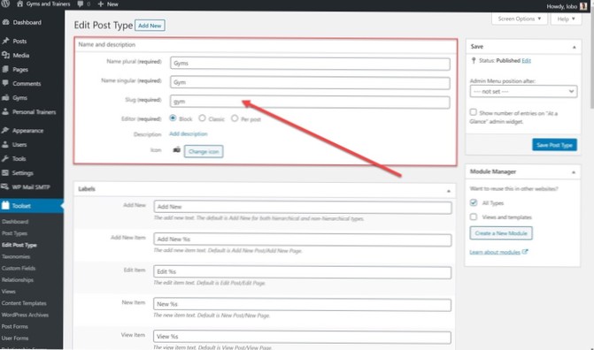 Page not found after creating the add new post slider using custom post type