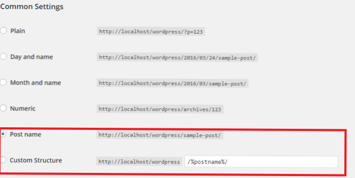 Plain to Postname Permalinks funktioniert nicht
