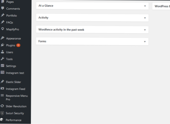 Doplňte add_action a add_menu_page