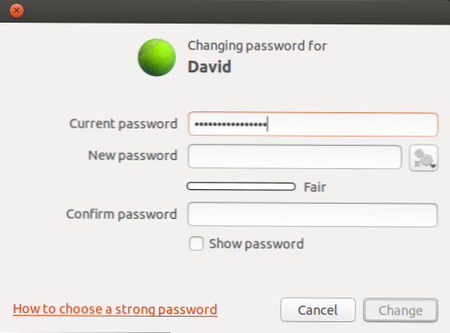 Imposta la password dell'utente dopo aver creato l'utente