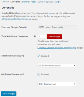 Programové nastavení měny WooCommerce