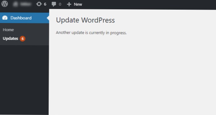 Still Another update is currently in progress by updating WordPress 5.3