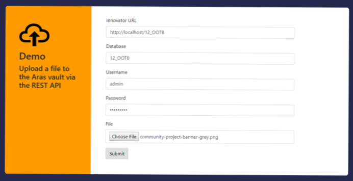 Téléchargement d'une image via l'API REST