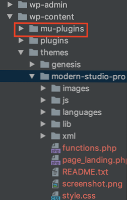 Bruker mu-plugins på Genesis Framework