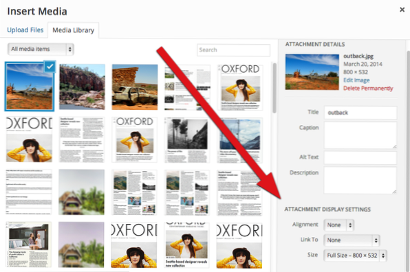 Zijn de media-instellingen voor bijlagen verwijderd uit Wordpress?