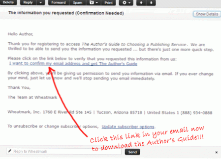 Quando si fa clic su autore, mostra il mio indirizzo email nell'URL