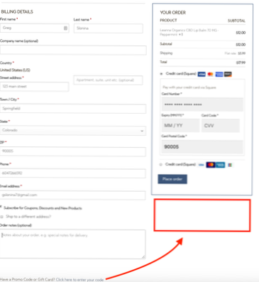 Vilken WooCommerce-krok behöver jag använda för att placera kupongfältet efter kassafältet