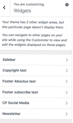 Widgets are not displaying in my theme