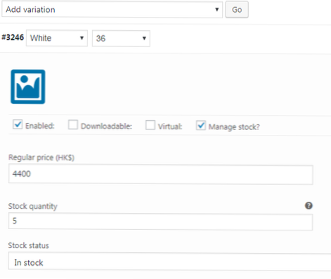 Woocommerce Store variationer viser varer, der er udsolgt [lukket]