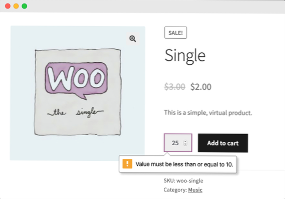 woocommerce quantità specifiche per prodotto
