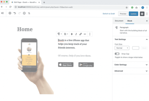 wordpress loop geeft me inhoud