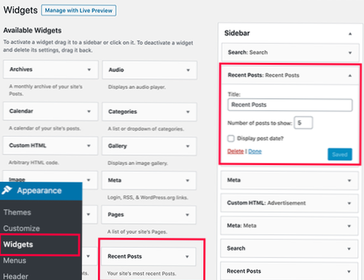 Ostatni post WordPress