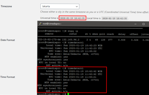 Wrong Universal Time Wordpress