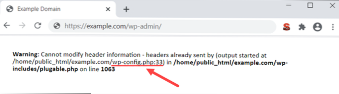 Cannot replace header