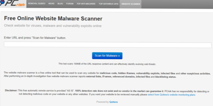 Check for malicious code?