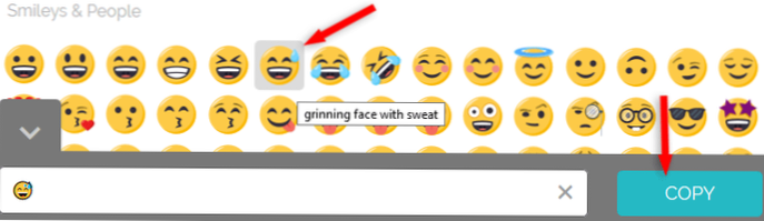 Copying and pasting emoji in a wordpress post