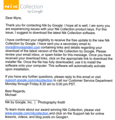 Indirizzo e-mail del cliente