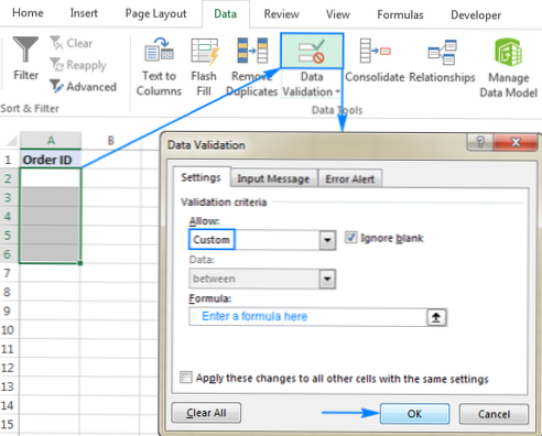 Data validering