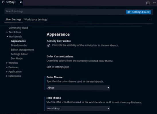 Standardindstillinger bruges ikke