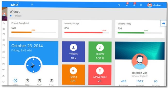 Admin-Panel-Seite entwickeln