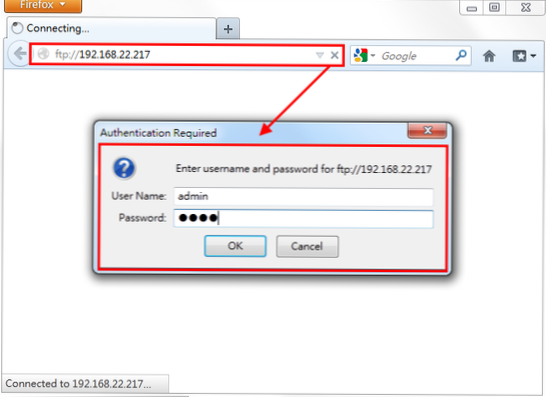 FTP access to NAS drive files/folders from Wordpress site