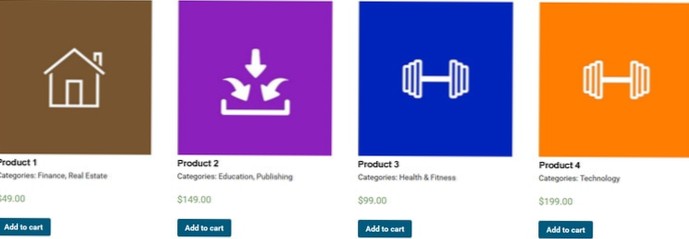 Obtenez une liste de catégories de produits dans une boucle