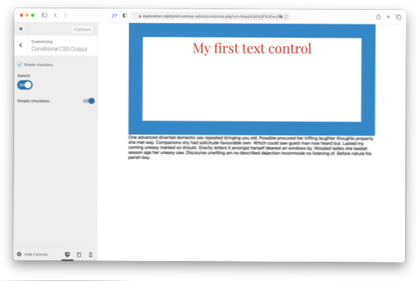 Få en innstillingsverdi betinget i APIen for tilpasning