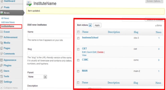Get posts from Custom Taxonomy