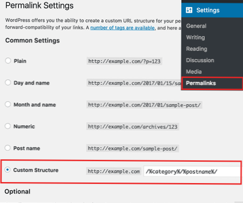 Având mai multe structuri URL pentru blogul wordpress